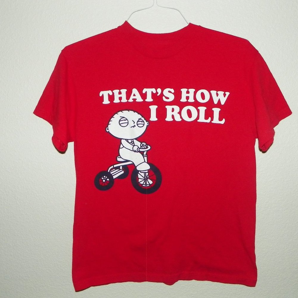Red T Shirt Men M Boy XL Short Sleeve
